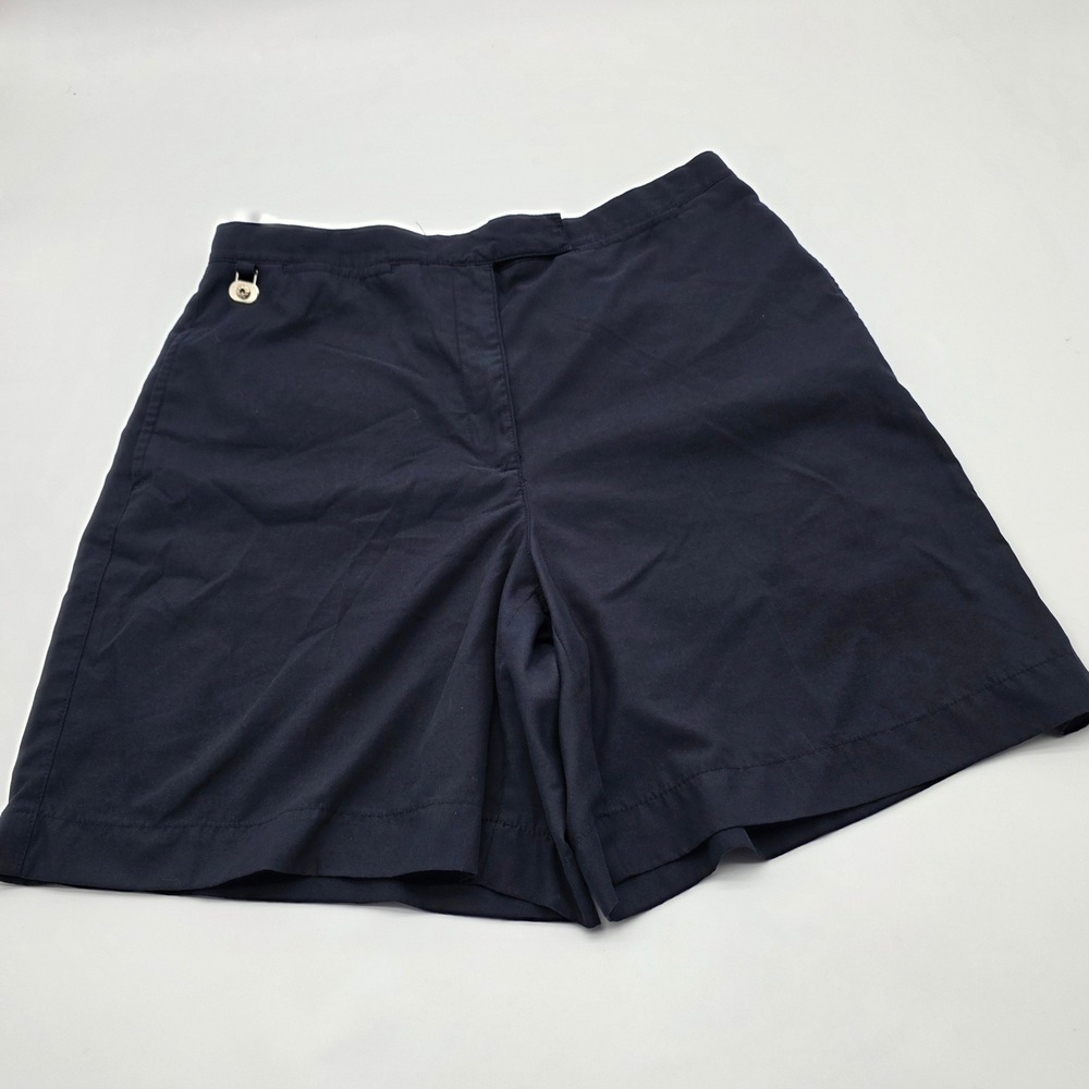 Preppy Lizgolf Golf Shorts W 12 Navy Blue Coolmax Performance Pocket Athleisure